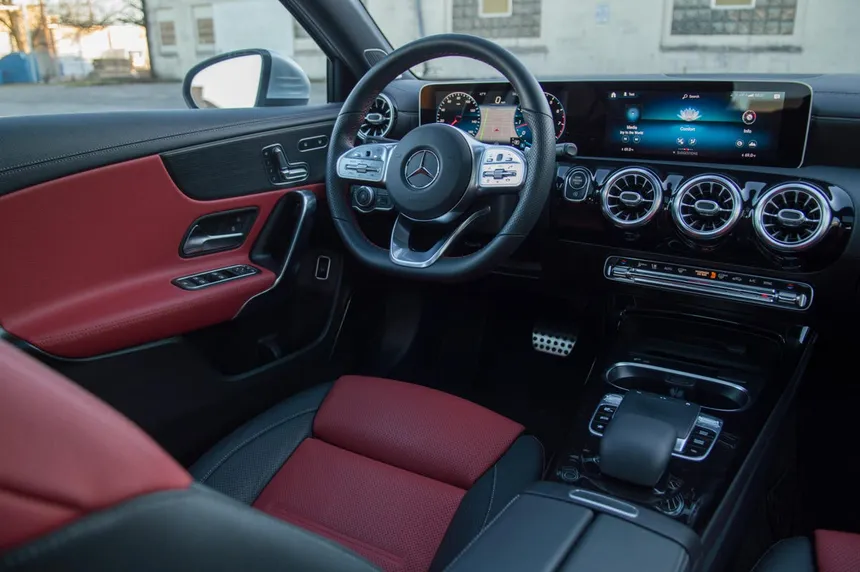 mercedes sedan staring