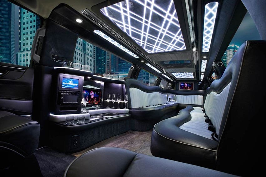 Escalade Stretch Limo interior